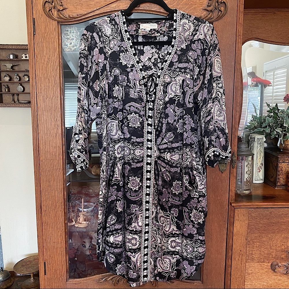 Odd Molly Paisley Print Dress w/ Embroidered Trim
